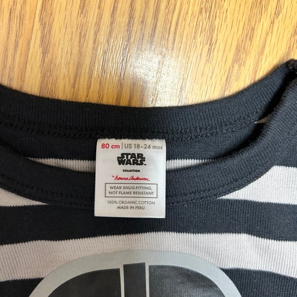 Hanna Andersson Organic Star Wars Darth Vader Short John Pajama Set - Picture 3 of 4